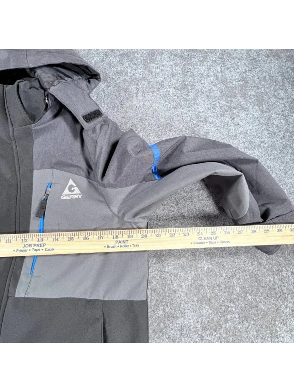 Gerry Youth 3-in-1 Systems Jacket Boys M (10-12) Gray Removable Hood Softshell